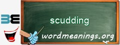 WordMeaning blackboard for scudding